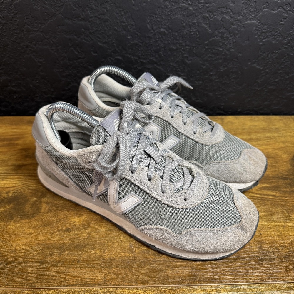 New Balance 515 WL515GRY Grey Suede Mesh Lifestyle Sneakers Womens 8.5‎